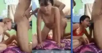 သမီးကို လီးစုပ်နည်းဝင်သင်ပေးရင်း ဝင်စုပ်ပြတဲ့ အမေ